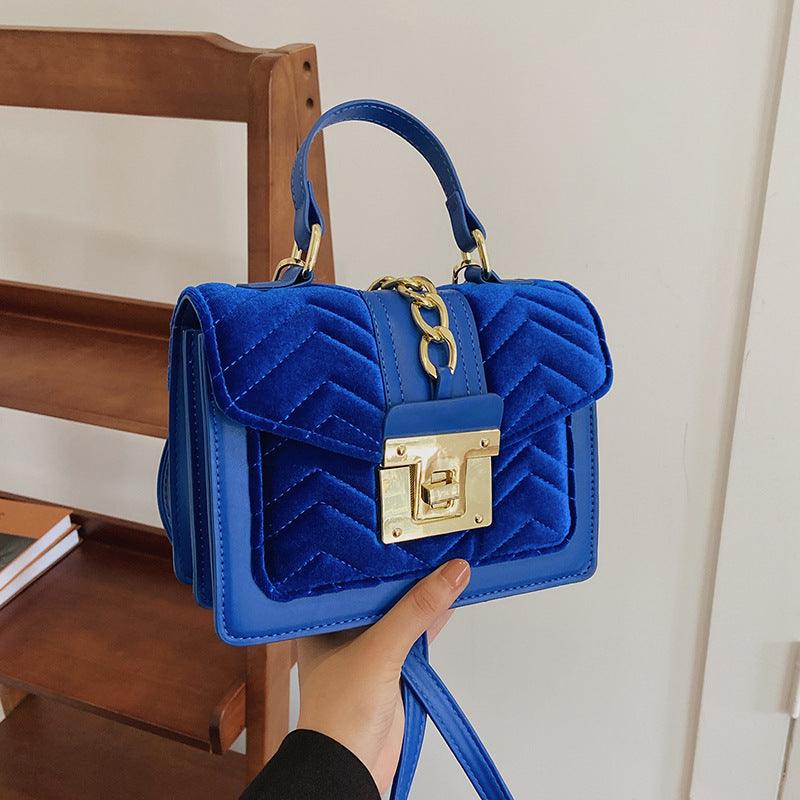 Blue Velvet Handbag