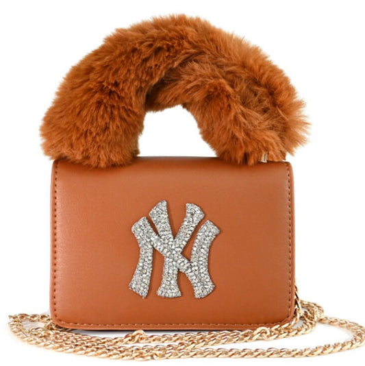 Brown NY Furry Bag