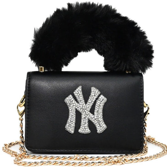 Black NY Furry Bag