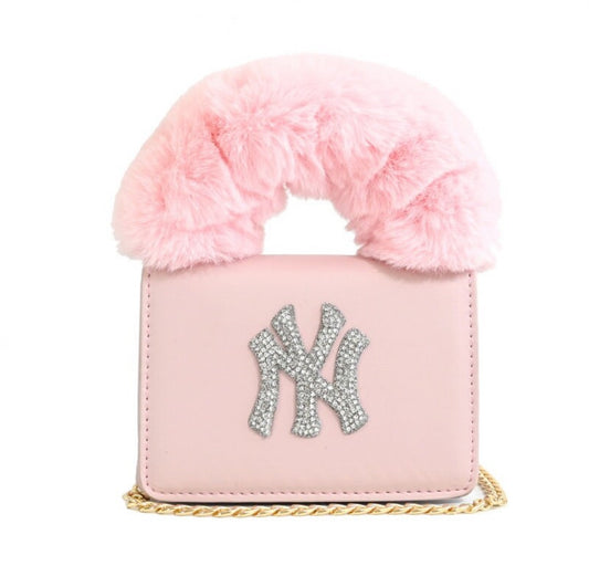 Pink NY Furry Bag