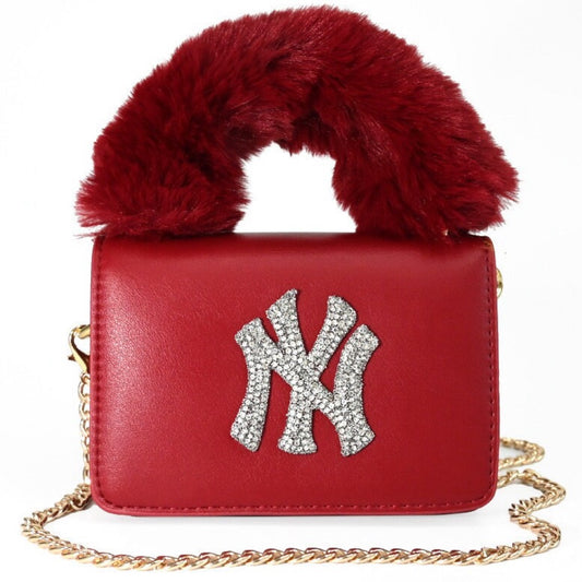 Red NY Furry Bag